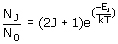 (2j+1) times by boltzmann factor
