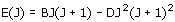 E=b*j*(j+1)-d*j*(j+1)^2